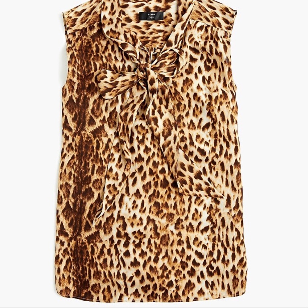 J. Crew Leopard top.